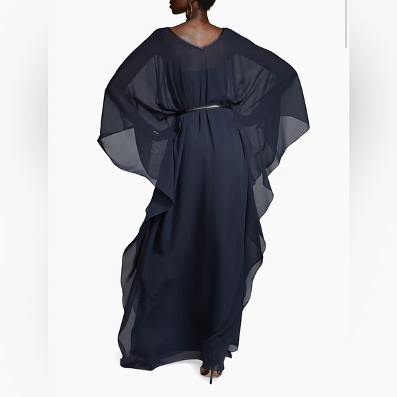 Halston May Chiffon Belted Caftan Dress - Picture 4 of 8